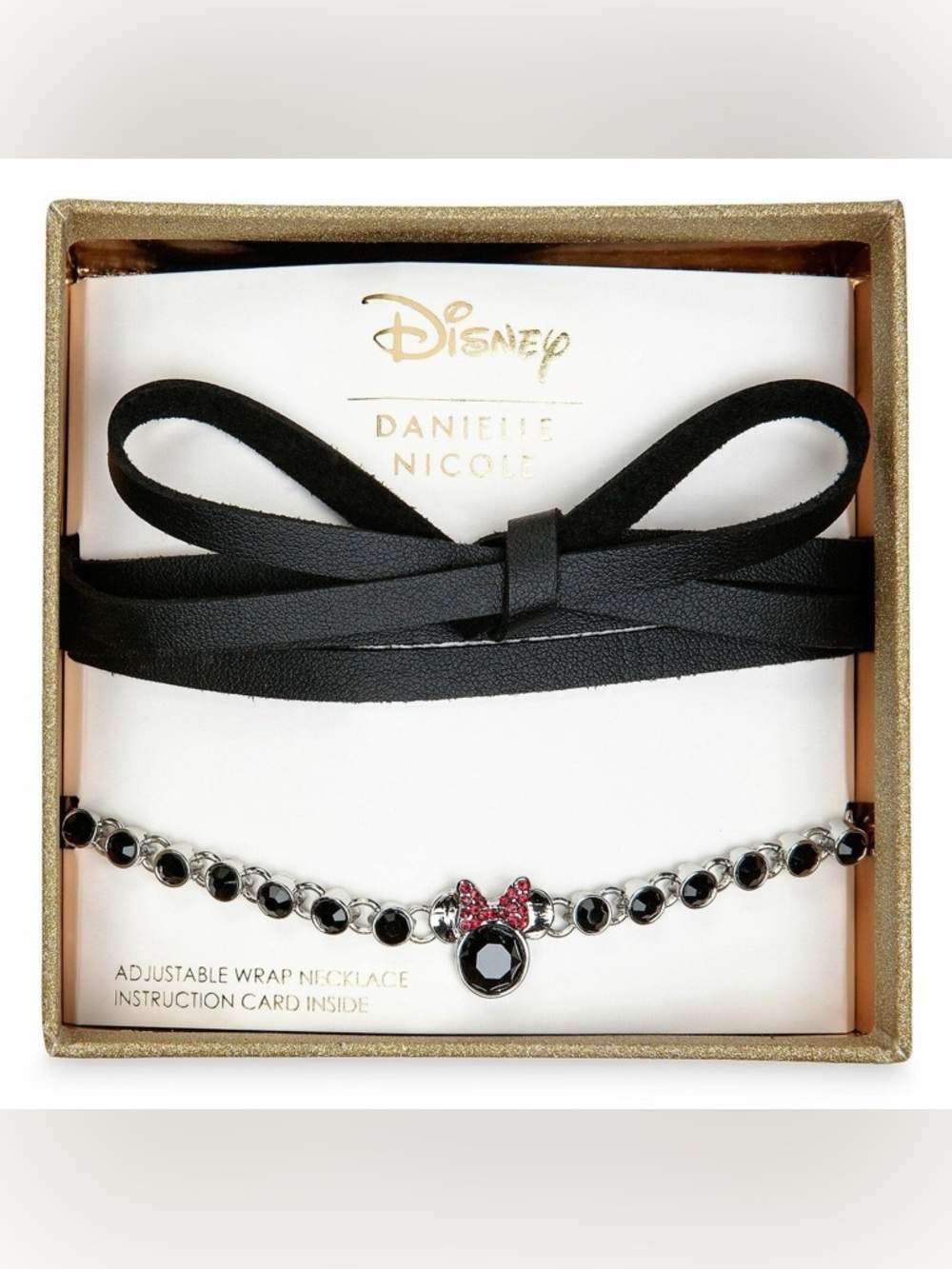 Disney Minnie Mouse Faux Leather Wrap Necklace by Danielle Nicole